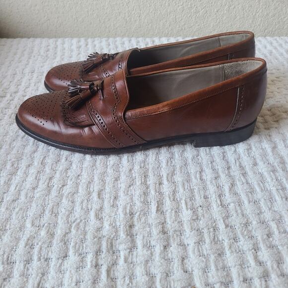 Bally Other - BALLY Tassel Apron Brown Leather Loafers Men's Size 9.5